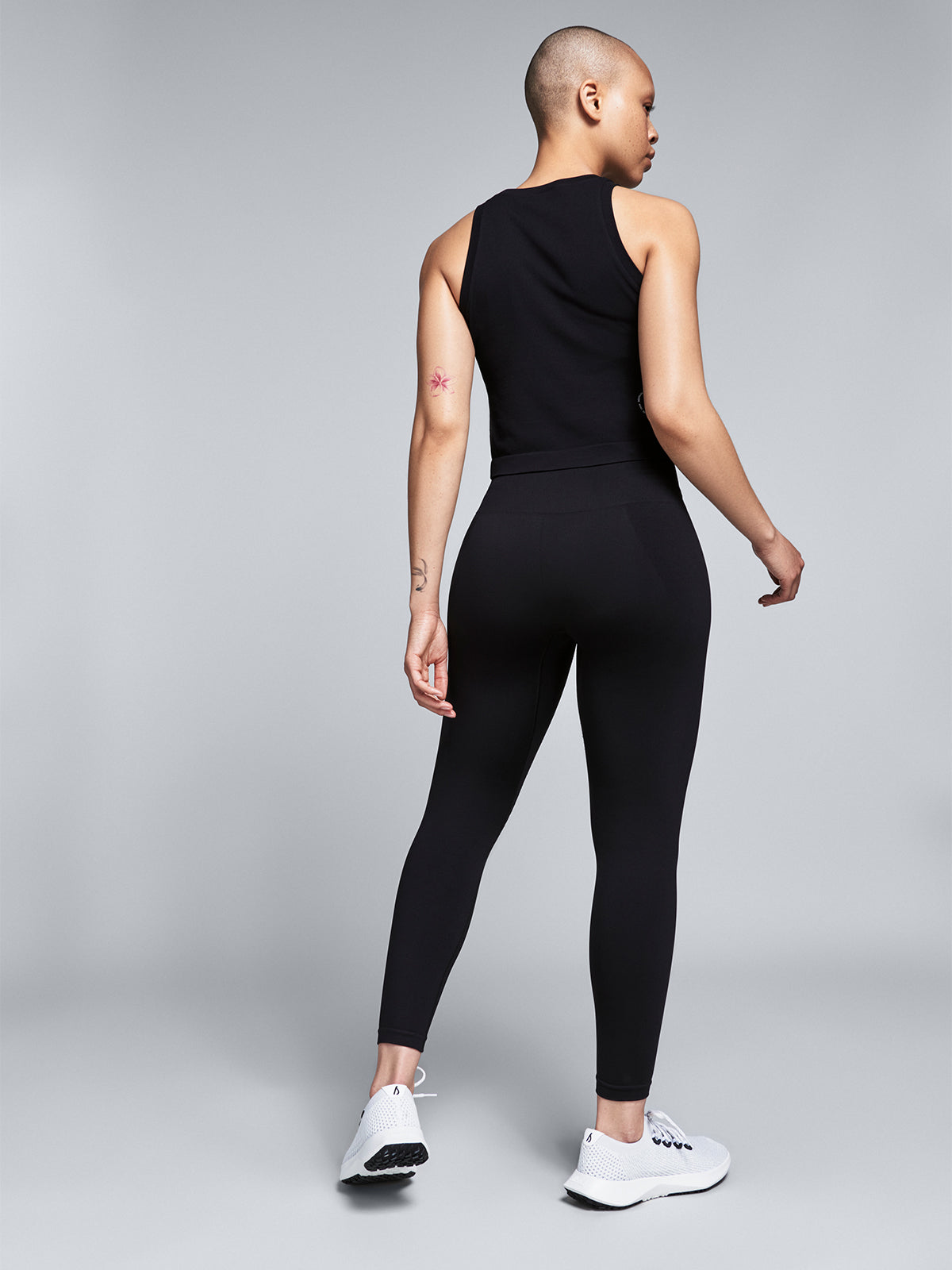 Womens power crop black tank top 5
