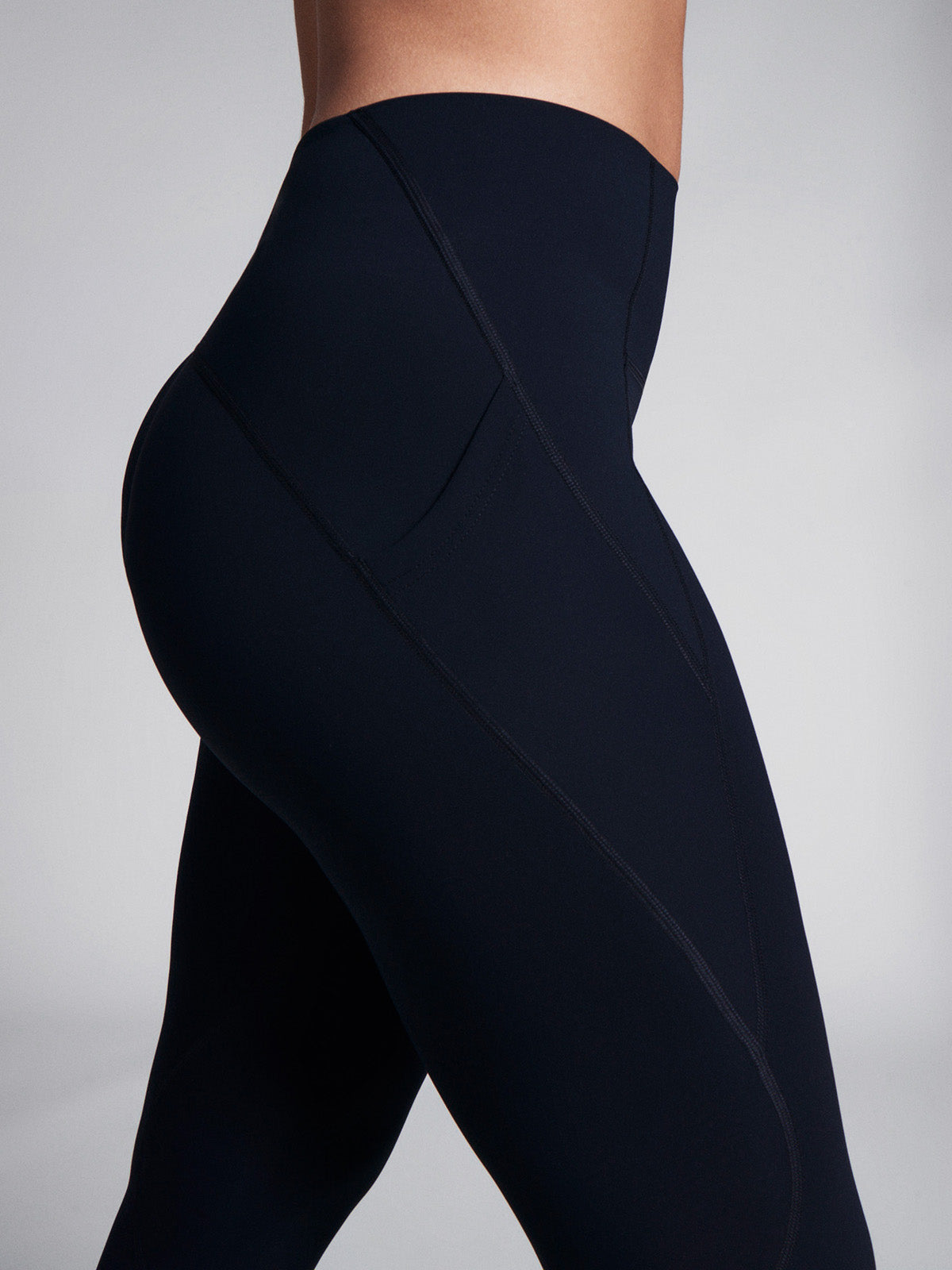 Womens lightspeed high waisted full length black leggings 7