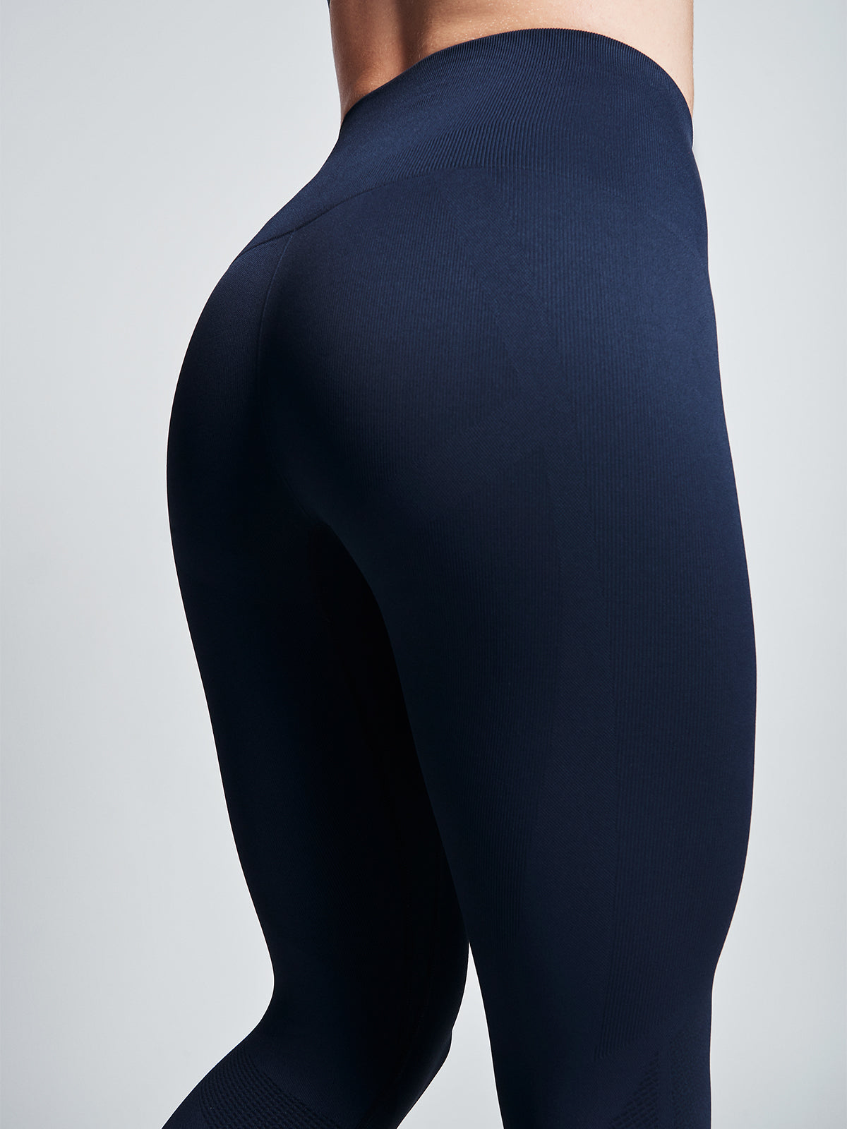 Womens streamline high waisted ankle marine blue leggings 6