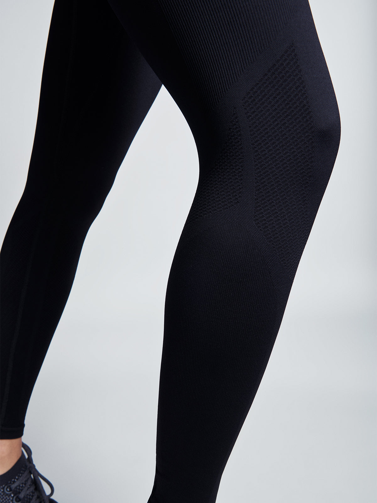 Womens streamline high waisted full black leggings 3