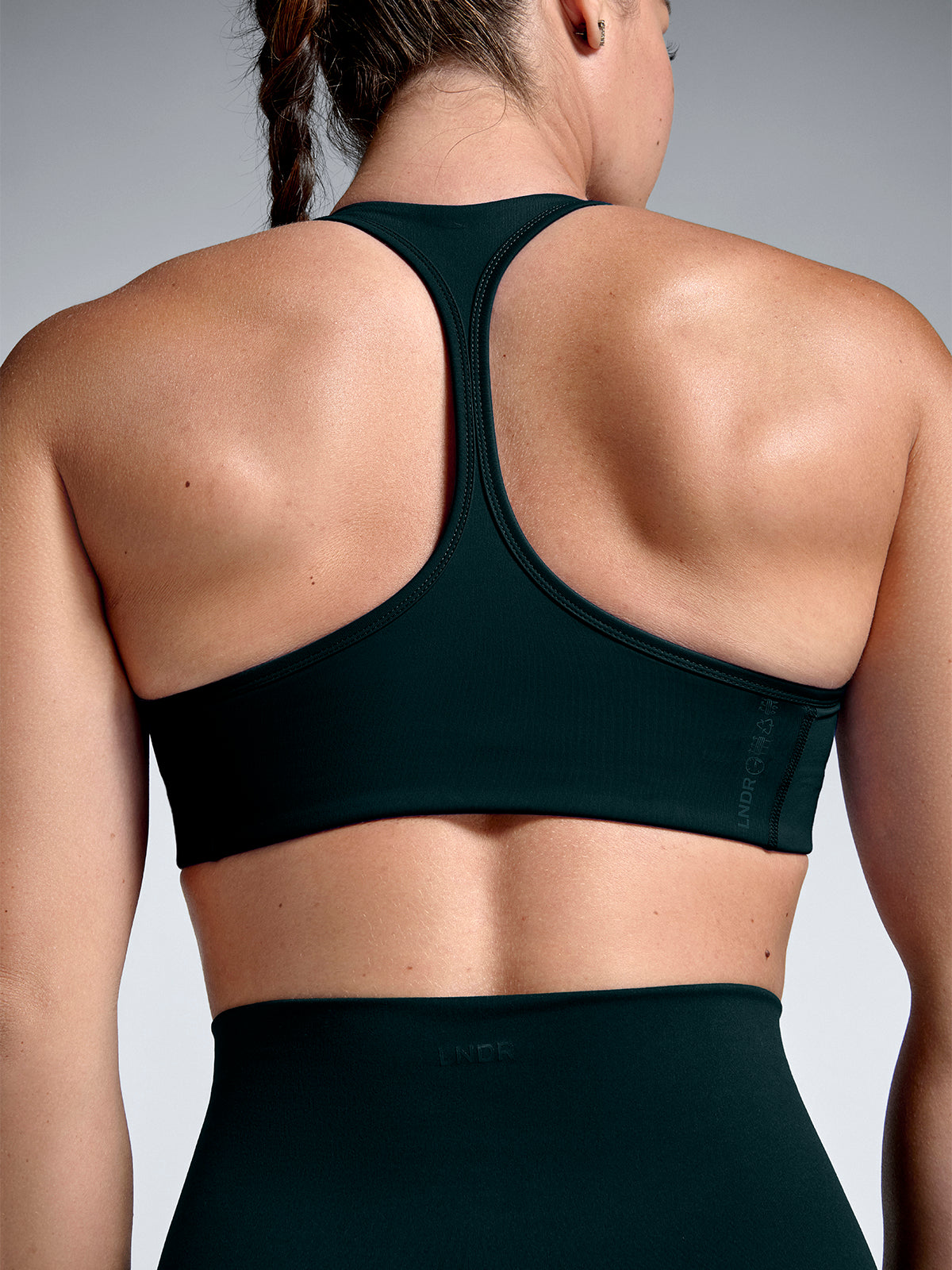 Womens fatal attraction dark green sports bra 2