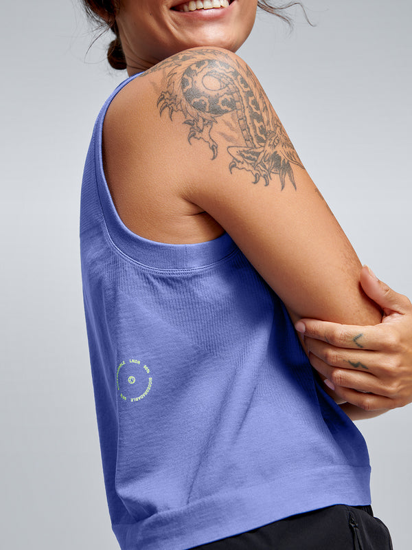 HERE TODAY Cropped Tank Blue Violet