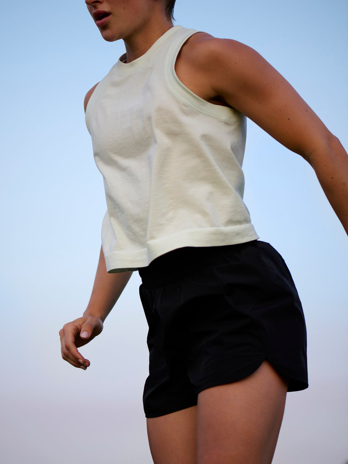 Womens here today cropped mint green tank top 1