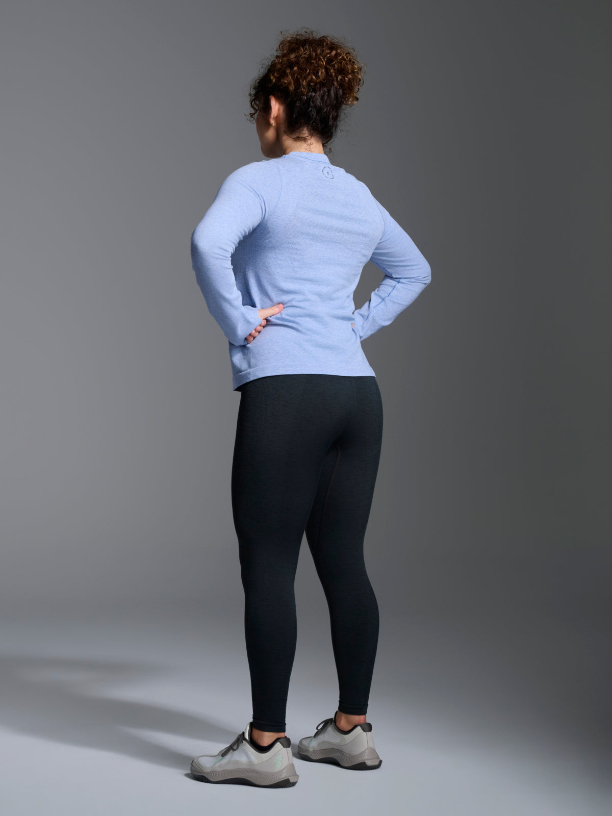 Womens here today long sleeve blue marl tee 7