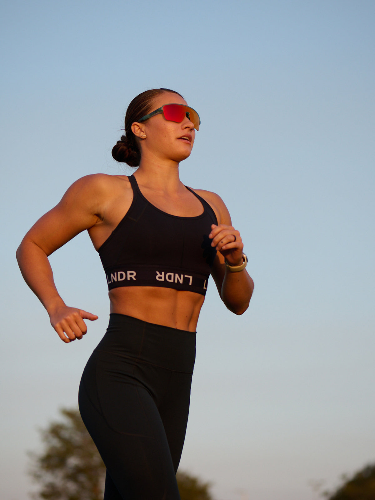 Womens limitless navy blue sports bra 7