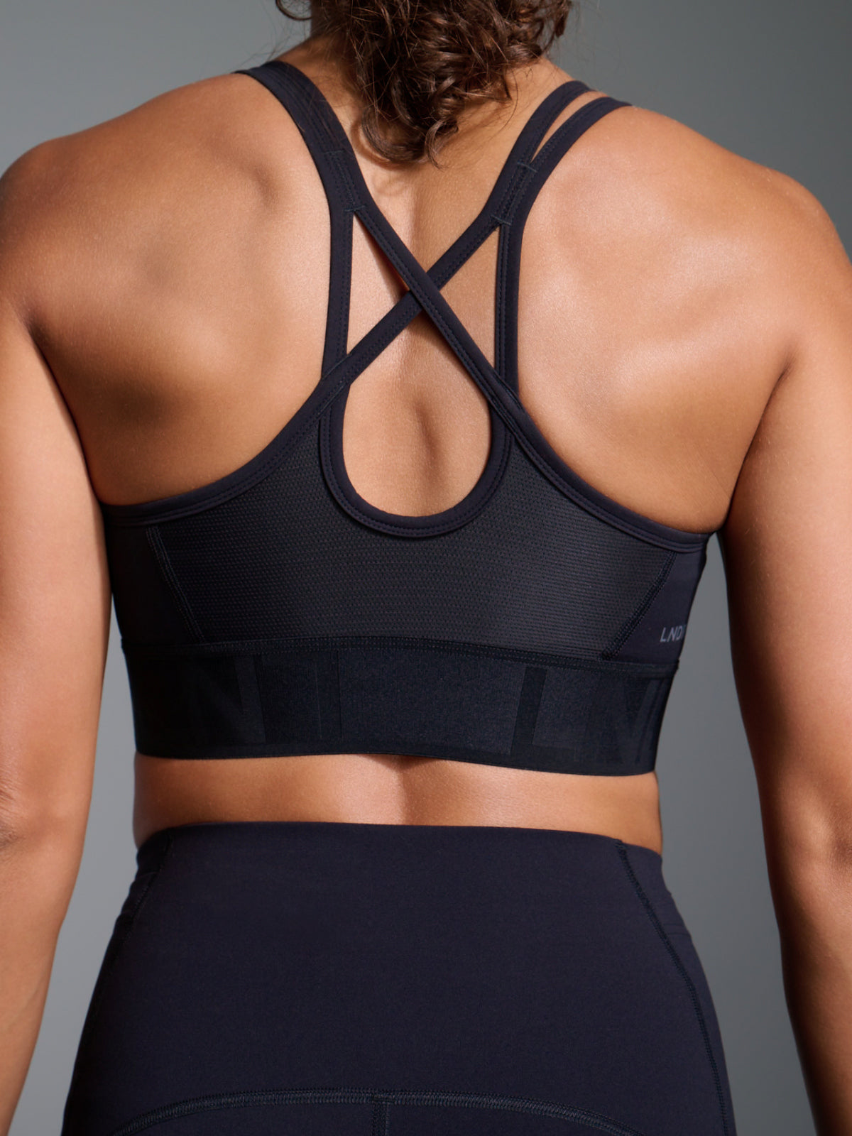 Womens limitless black sports bra 2