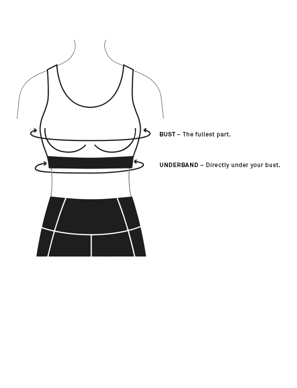 Measure your bust and waist to see which model your measurements are closest to.