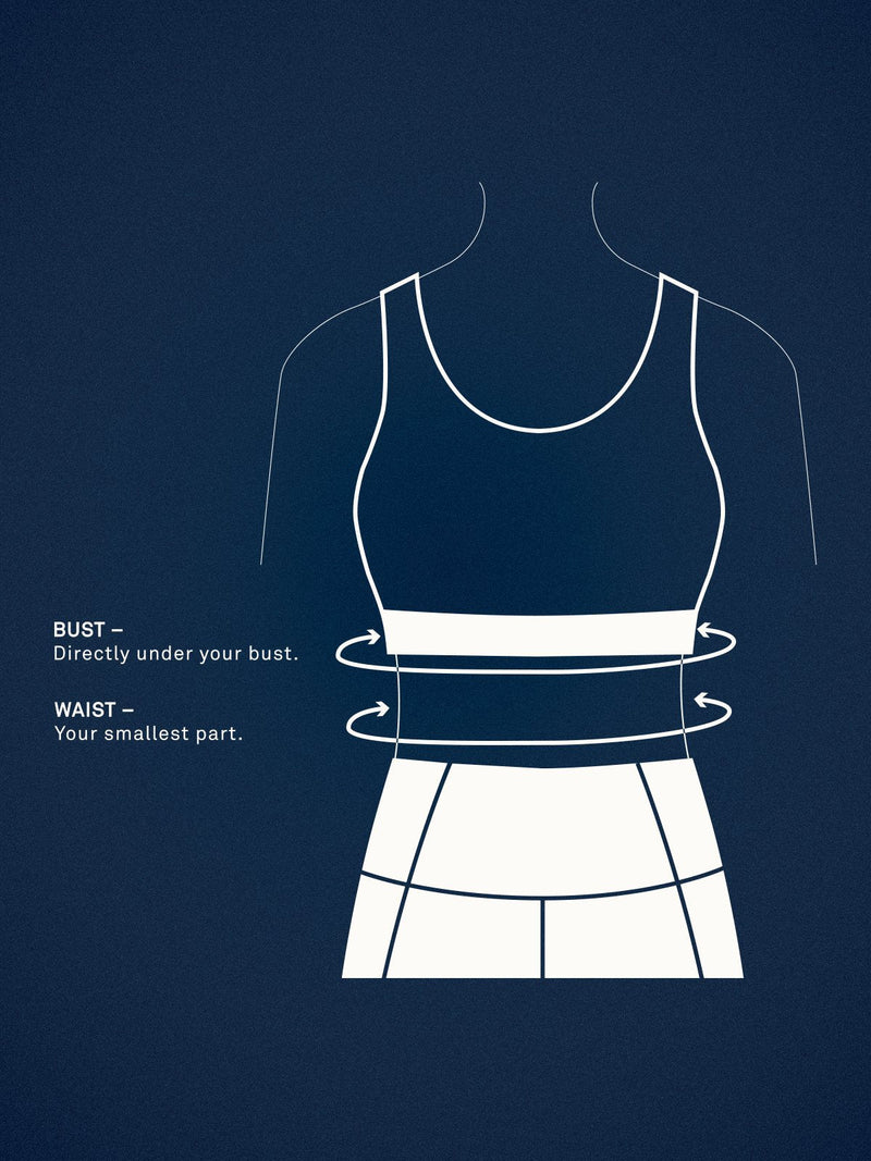 Size_Don't Know / Measurements_Measure your under bust and waist to see which model your measurements are closest to.