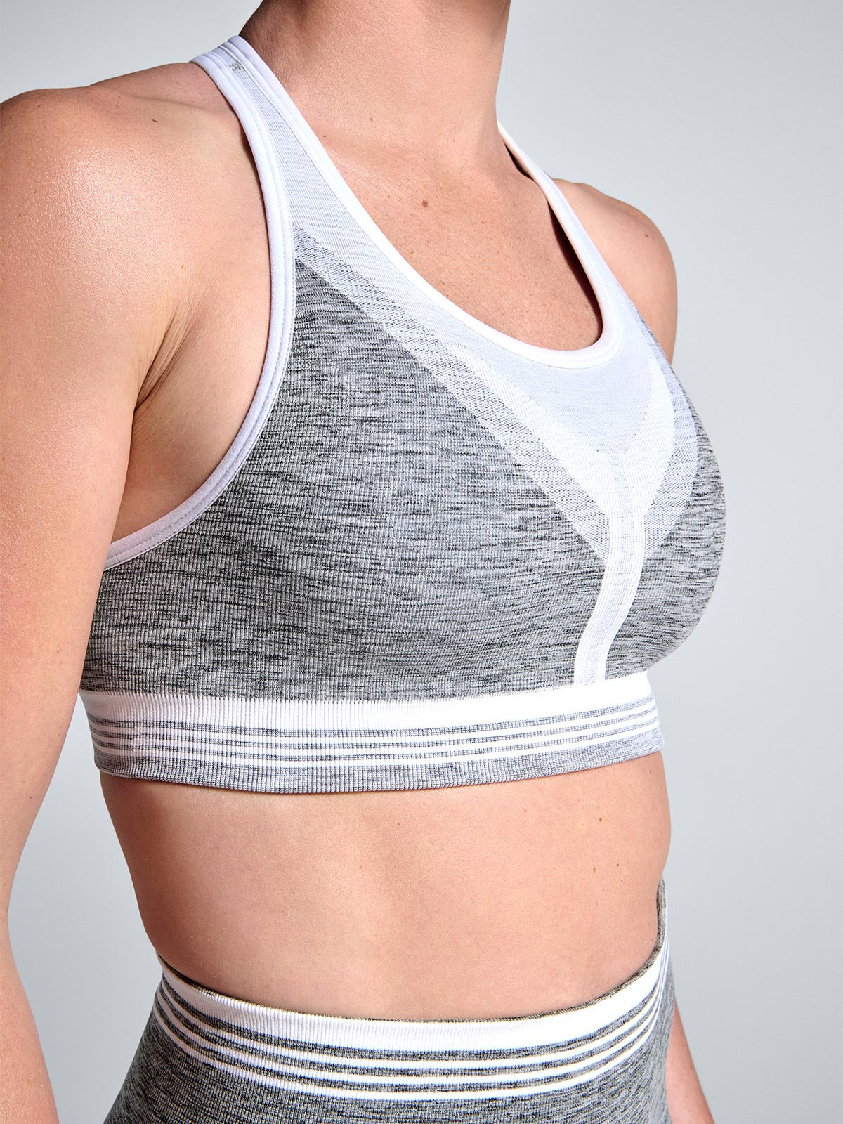 Womens renegade grey marl sports bra 4