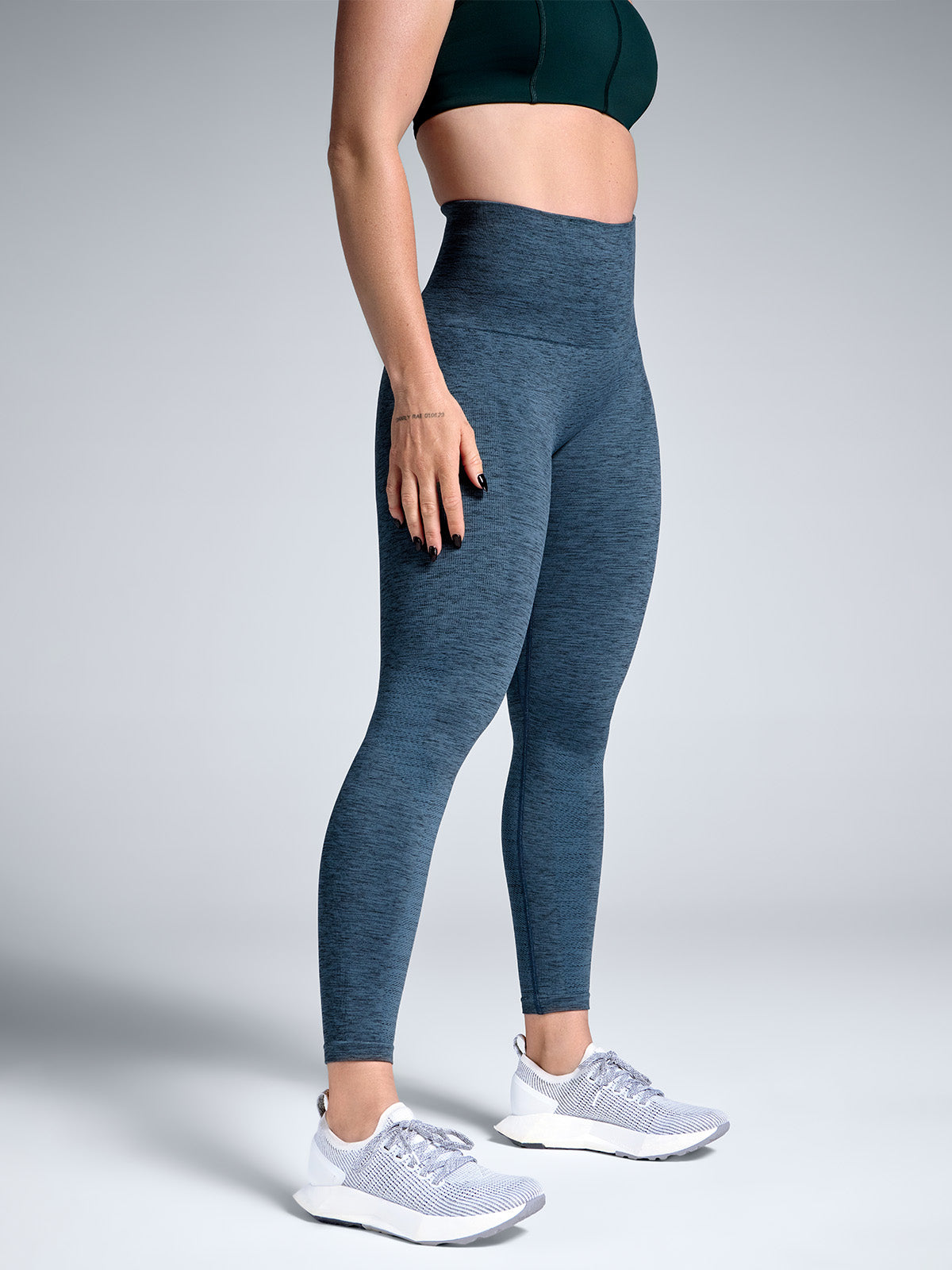 STREAMLINE MELANGE 7/8 Legging Blue Steel Marl