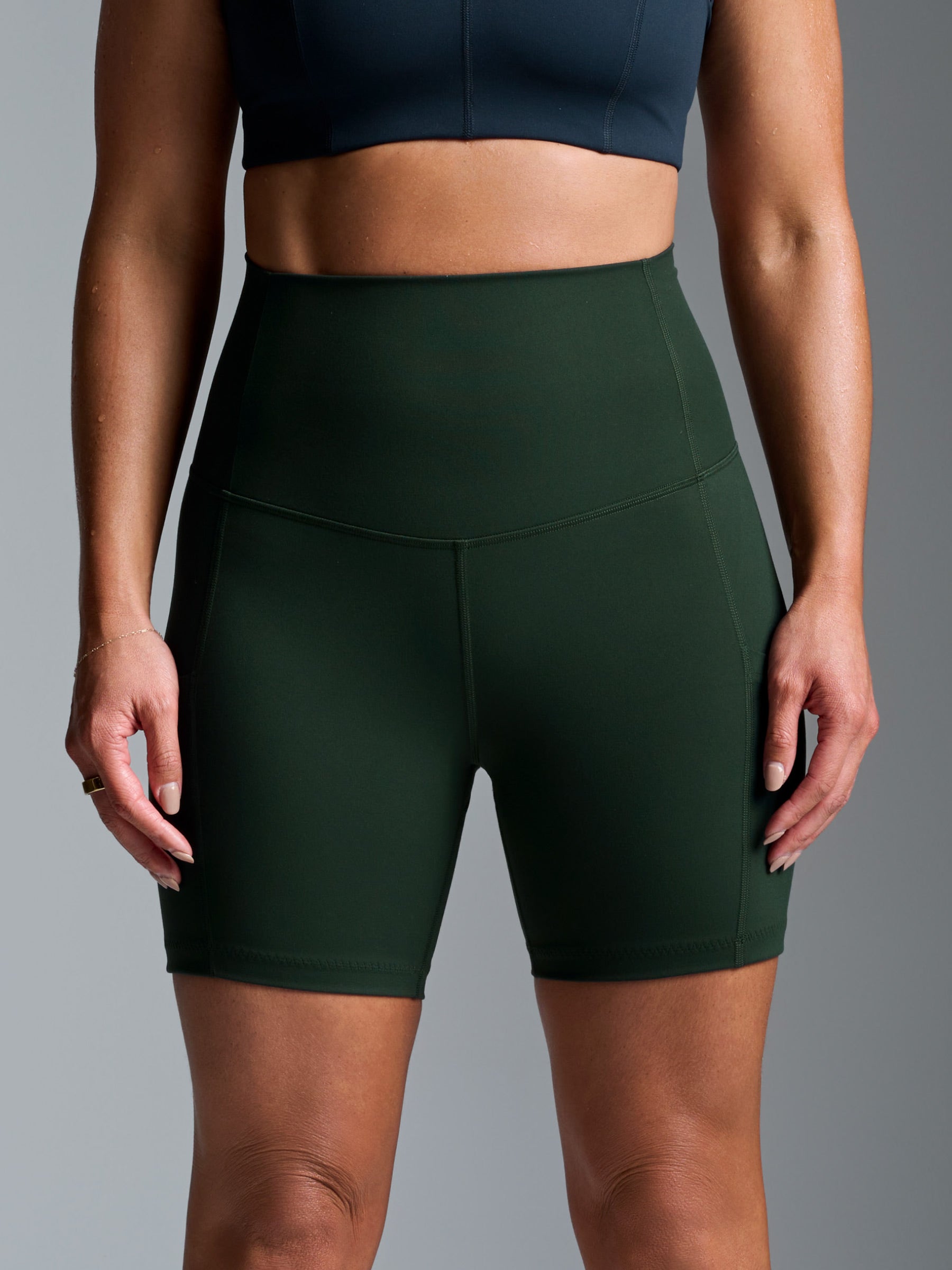 FATAL ATTRACTION 6" Super High Rise Bike Short Dark Green