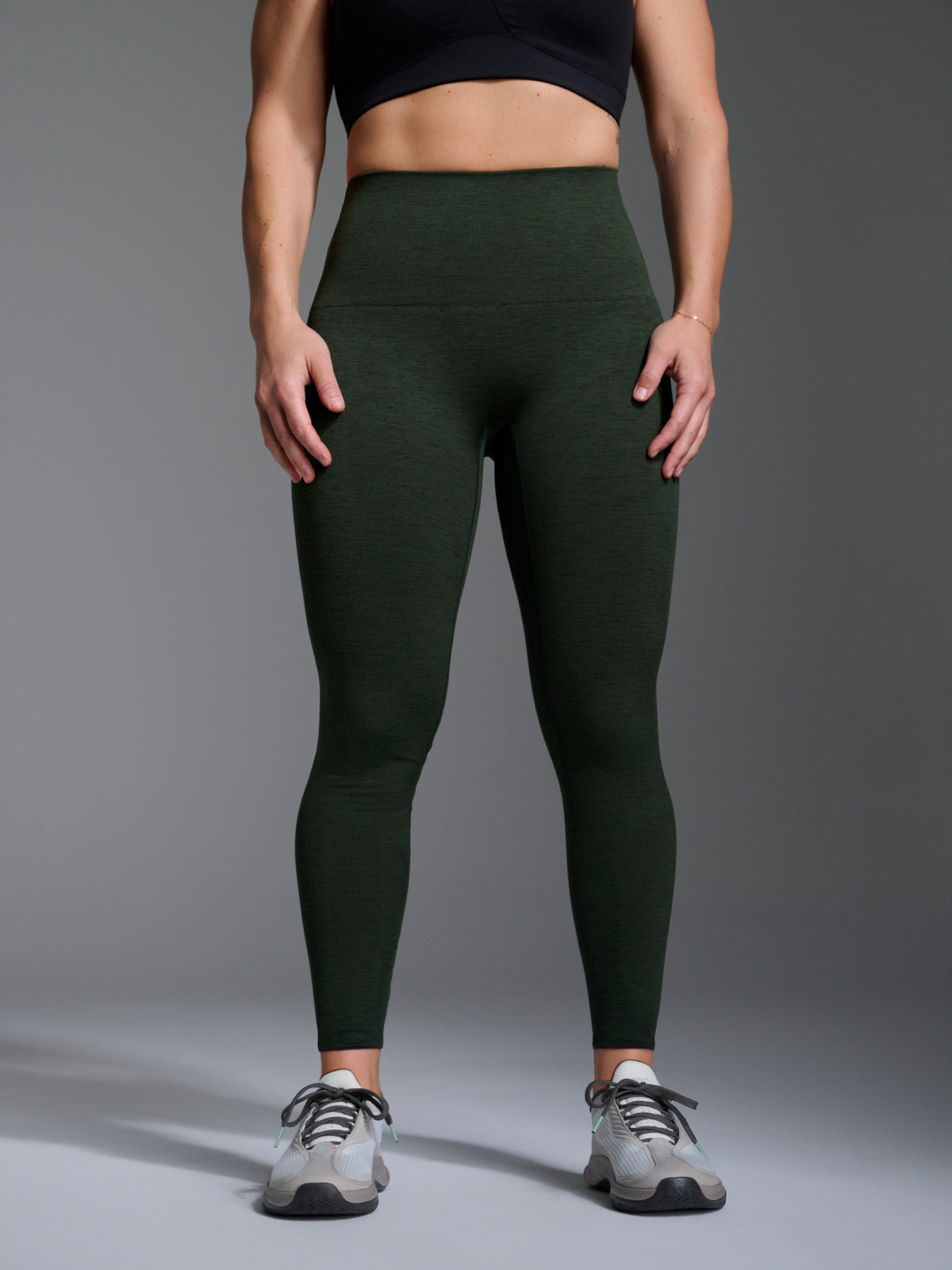 STREAMLINE MELANGE 7/8 Legging Olive Marl