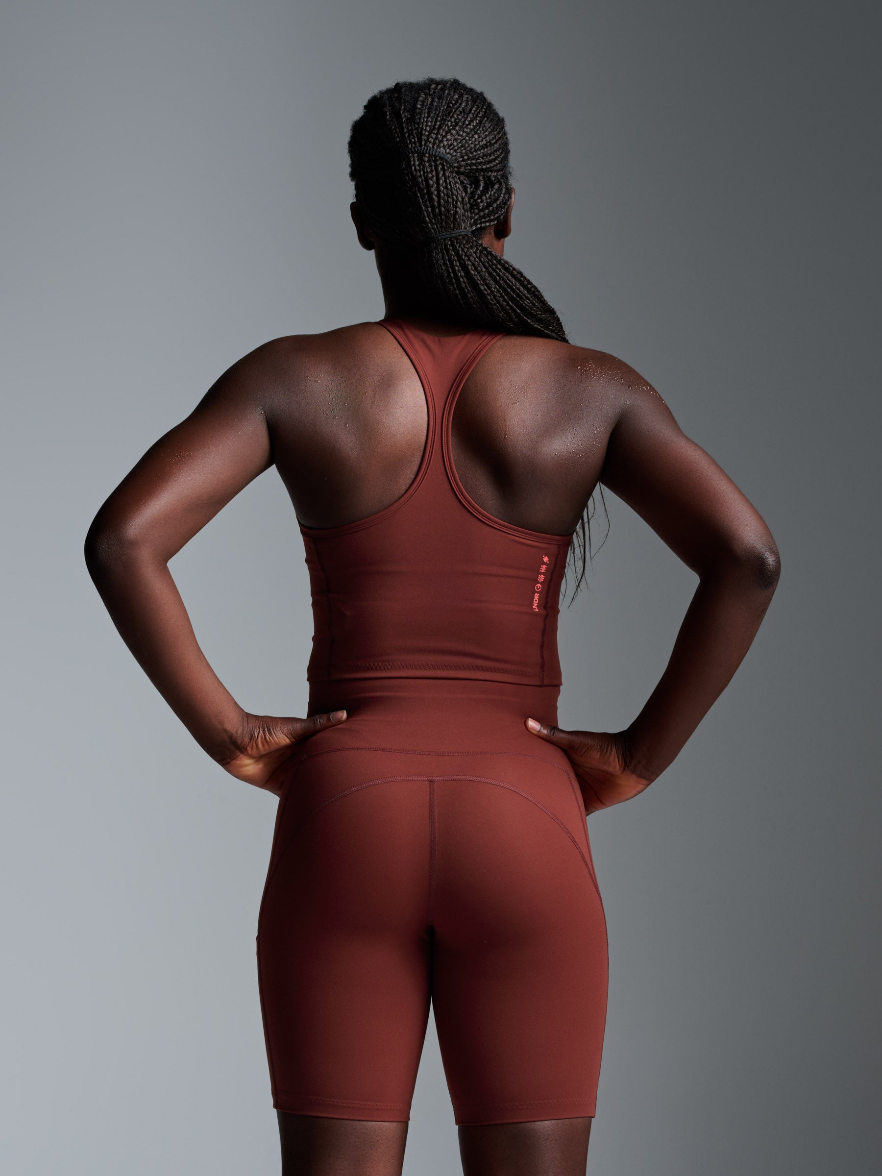 FEMME FATALE Longline Sports Bra Rust