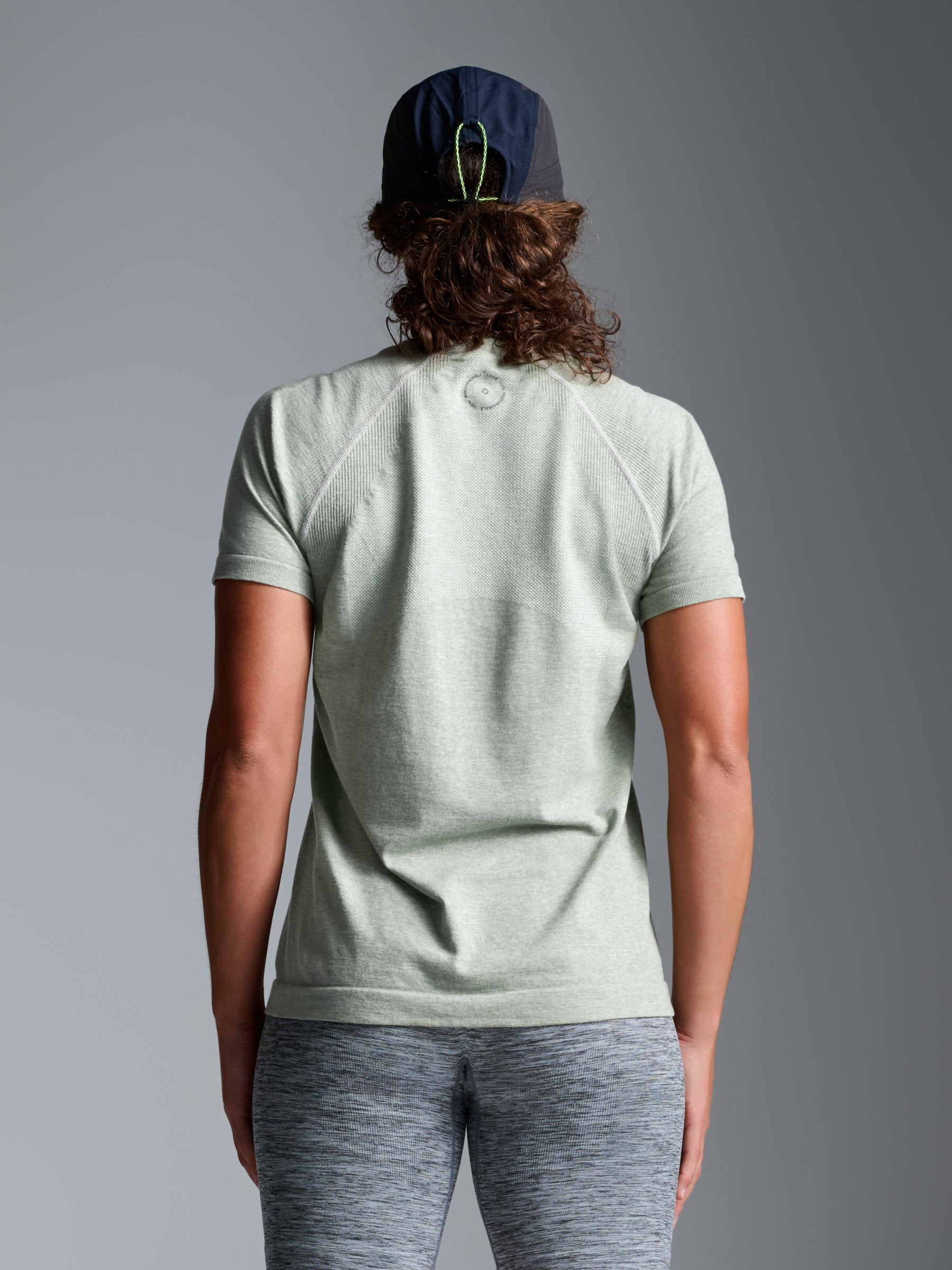 HERE TODAY MELANGE Short Sleeve Tee Sage Marl