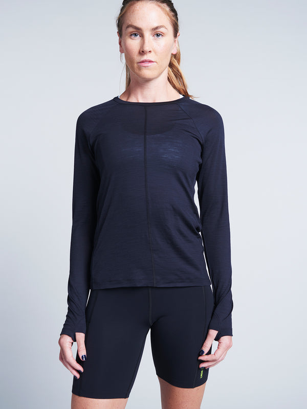 TECH-ERINO Long Sleeve Tee Black – LNDR